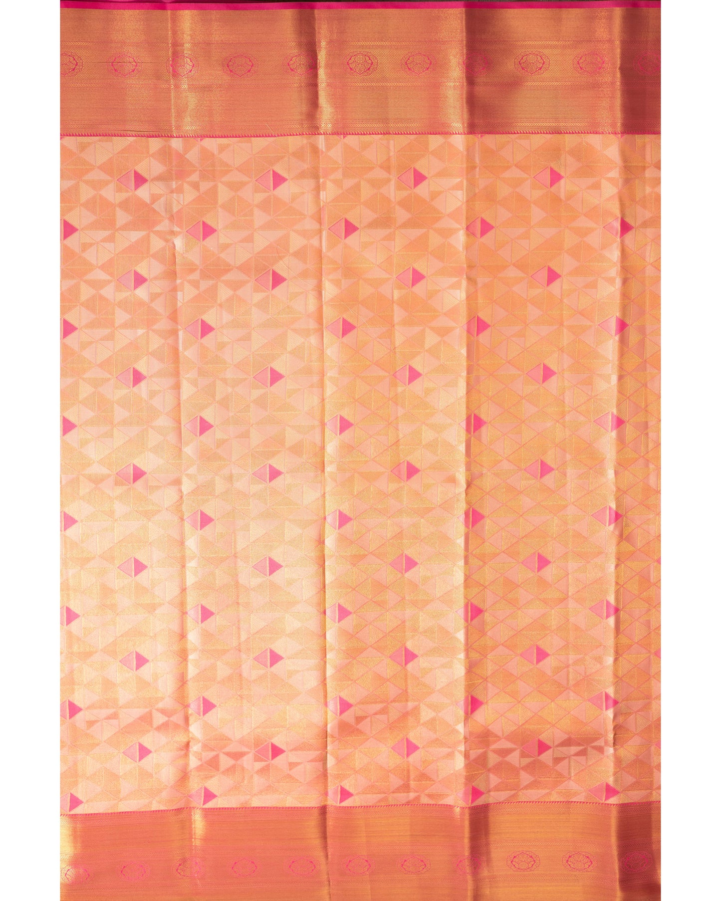 Tasar And Pink With Pink Pallu Pure Silk Signature Blend Saree