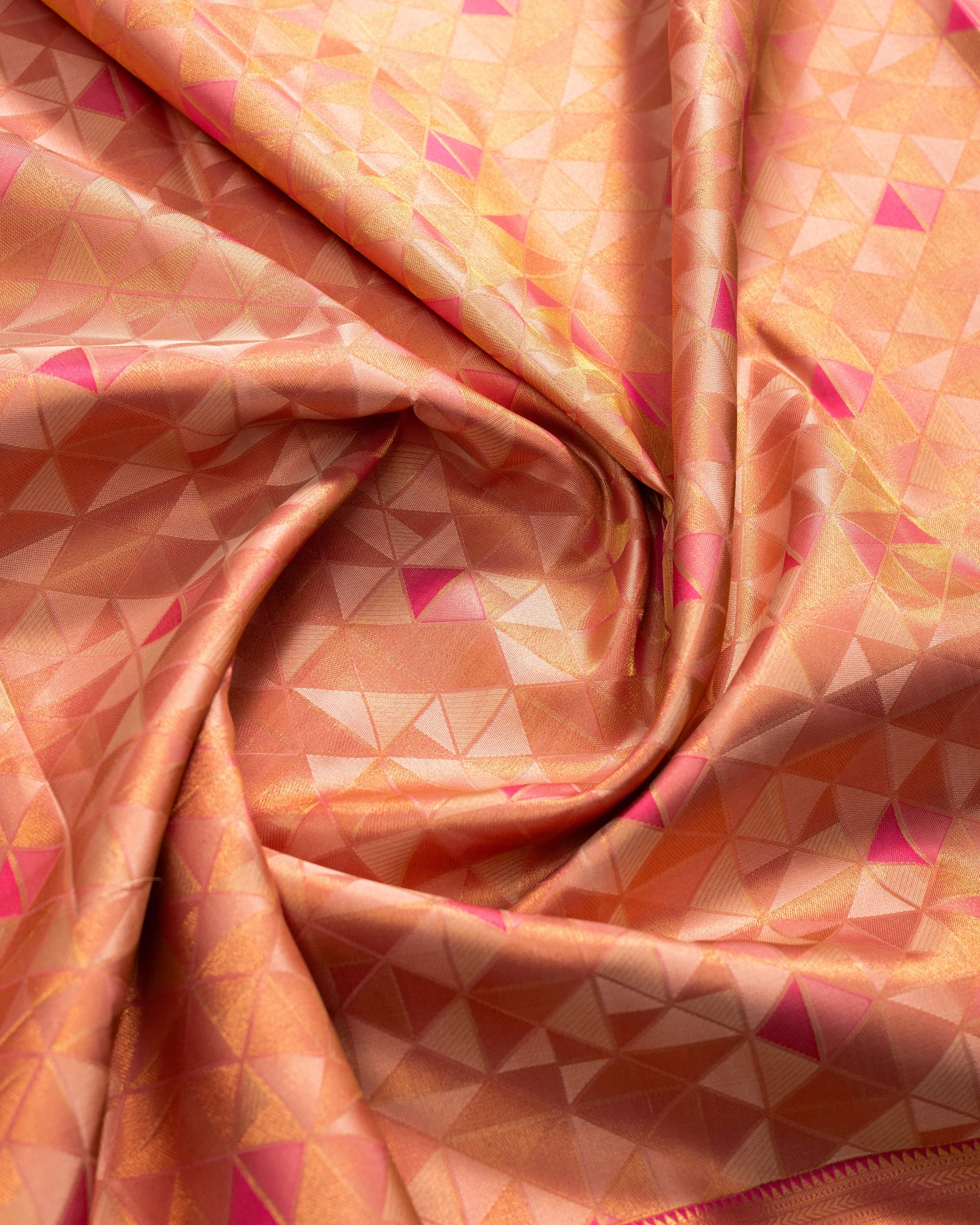 Tasar And Pink With Pink Pallu Pure Silk Signature Blend Saree