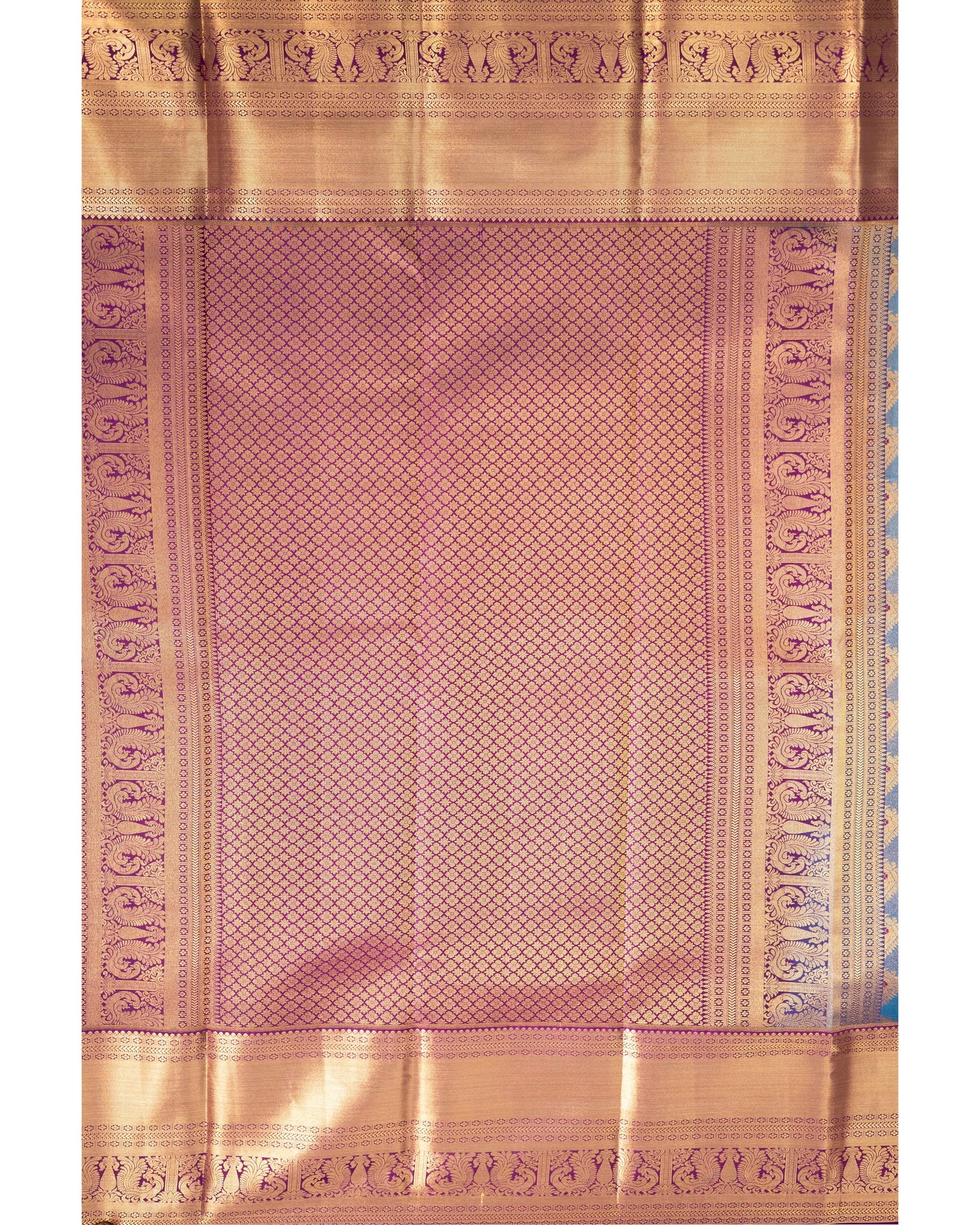 Peacock Green With Burgundy Pallu Pure Silk Signature Blend Saree