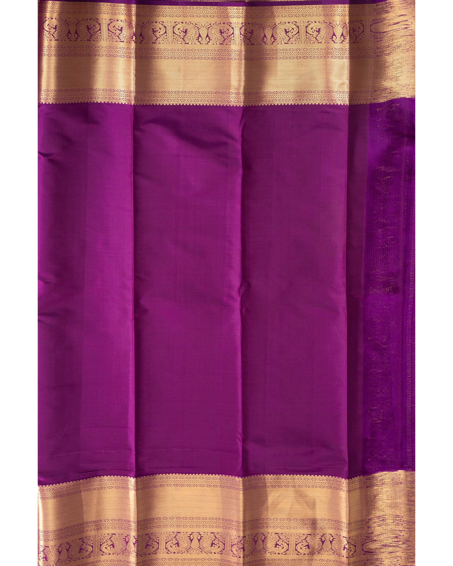 Peacock Green With Burgundy Pallu Pure Silk Signature Blend Saree