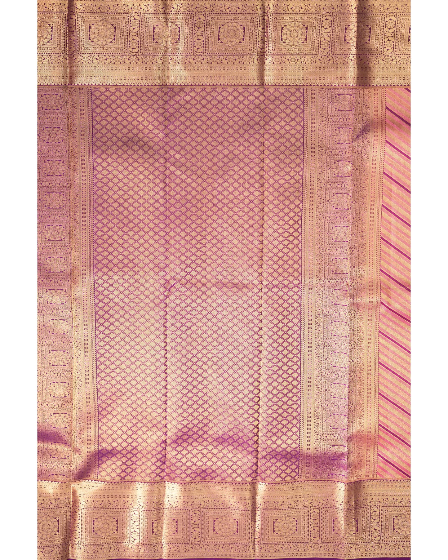 Onion Pink And Burgundy With Burgundy Pallu Pure Silk Signature Blend Saree
