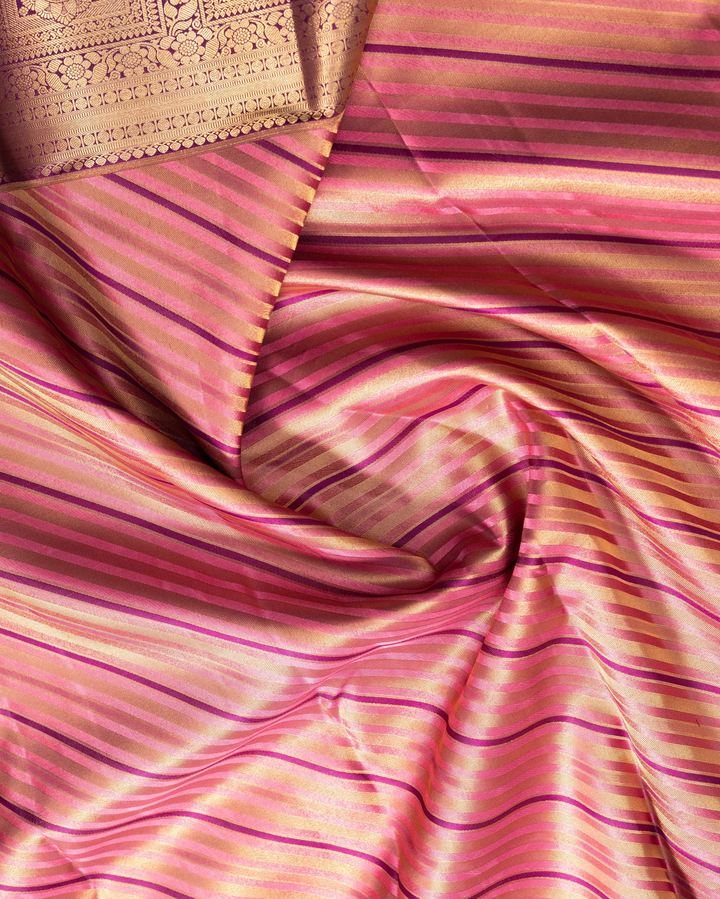 Onion Pink And Burgundy With Burgundy Pallu Pure Silk Signature Blend Saree