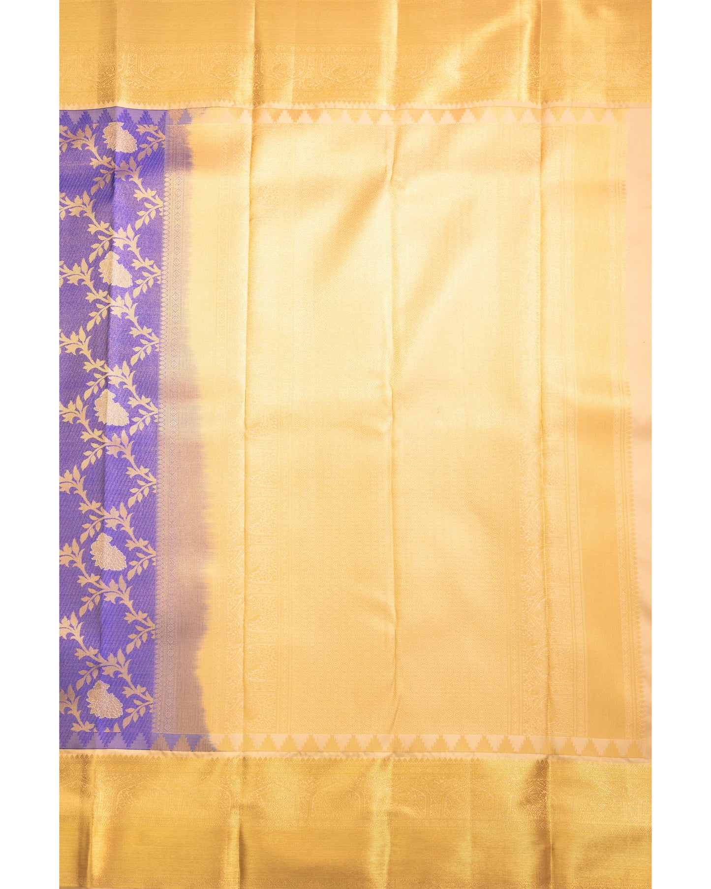 Deep Lavender With Tasar Colour Pallu Pure Silk Signature Blend Saree