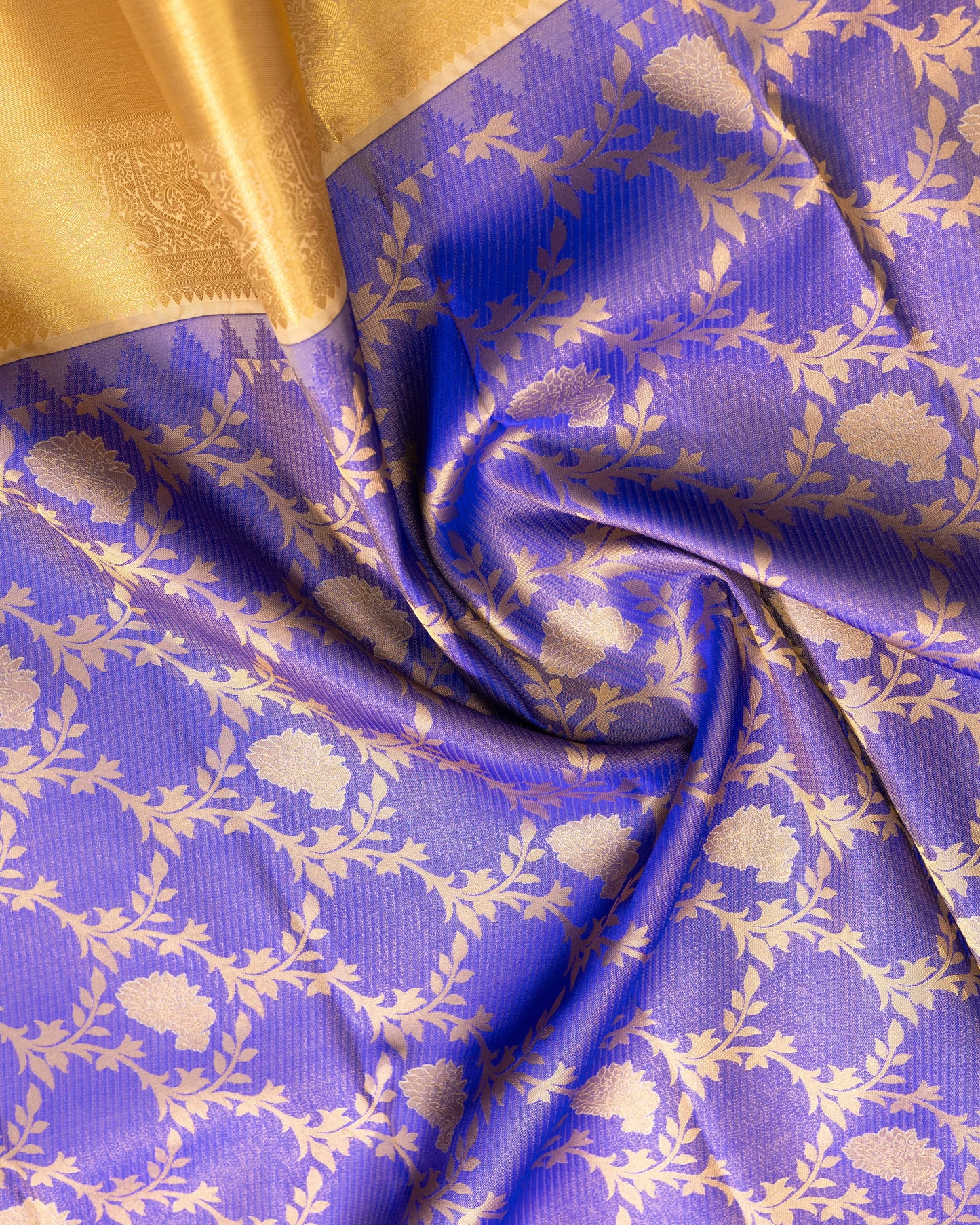 Deep Lavender With Tasar Colour Pallu Pure Silk Signature Blend Saree
