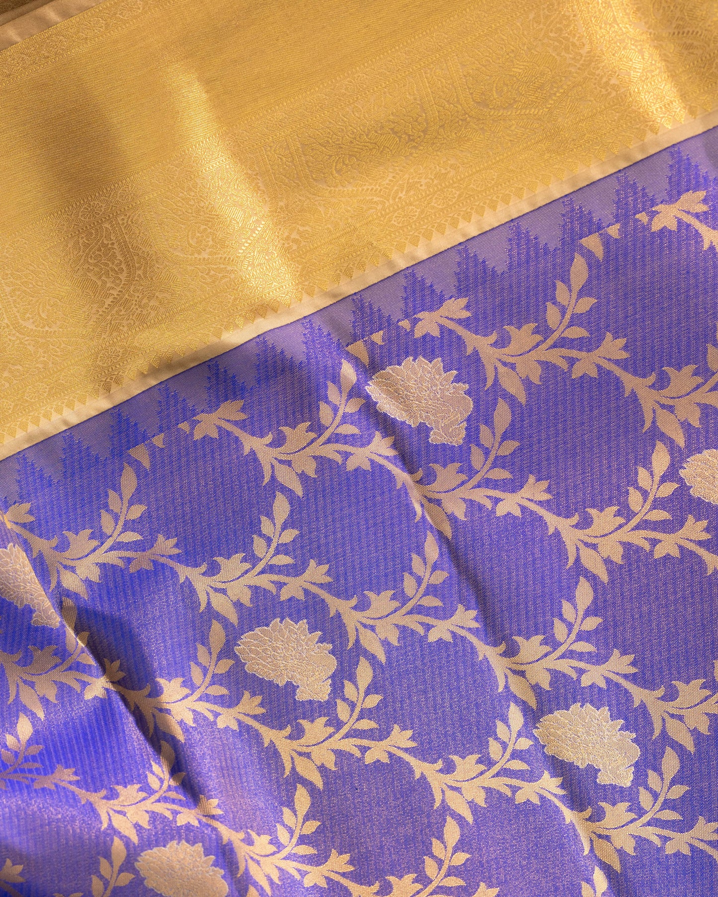 Deep Lavender With Tasar Colour Pallu Pure Silk Signature Blend Saree