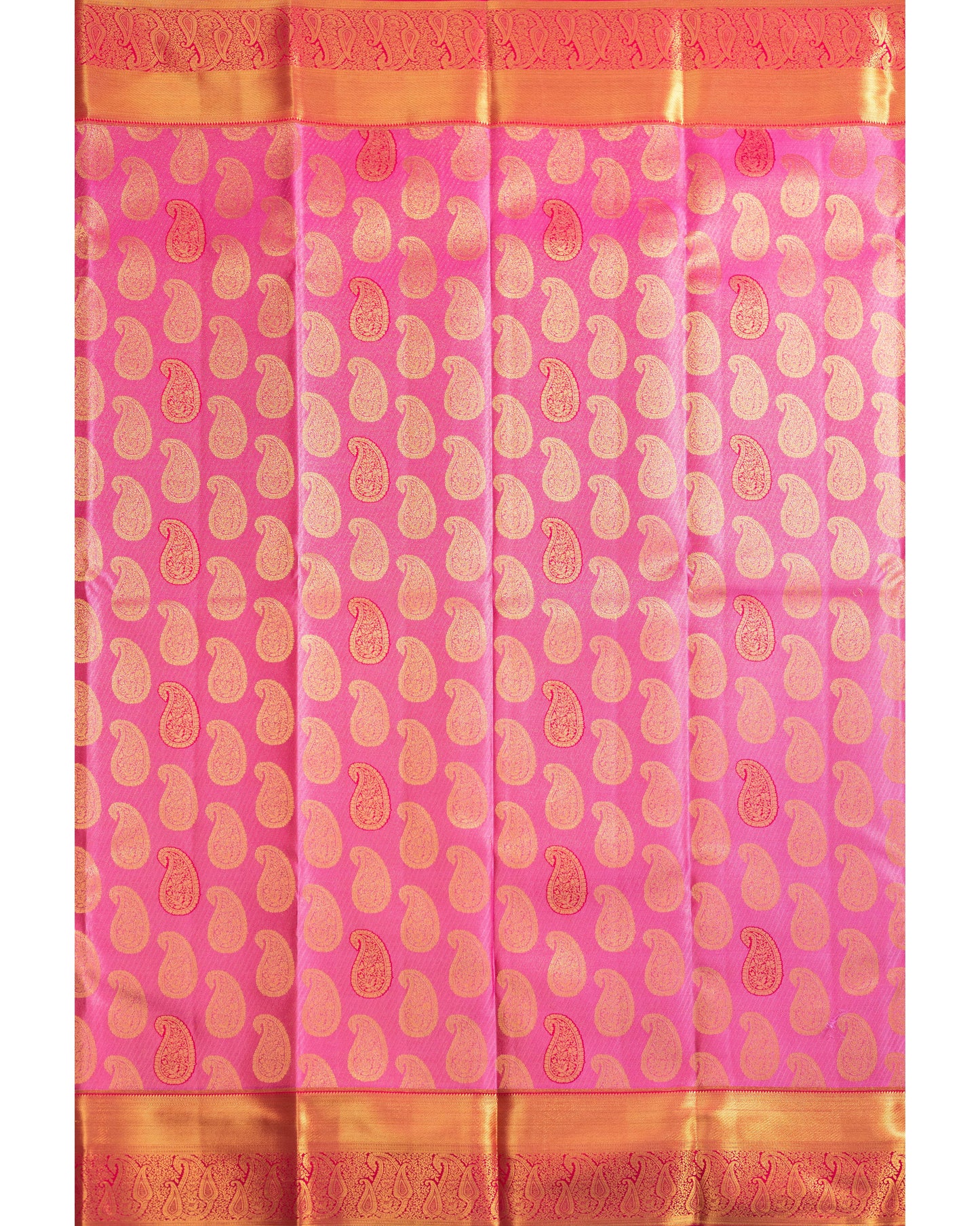 Onion Pink With Rani Pink Pallu Pure Silk Signature Blend Saree
