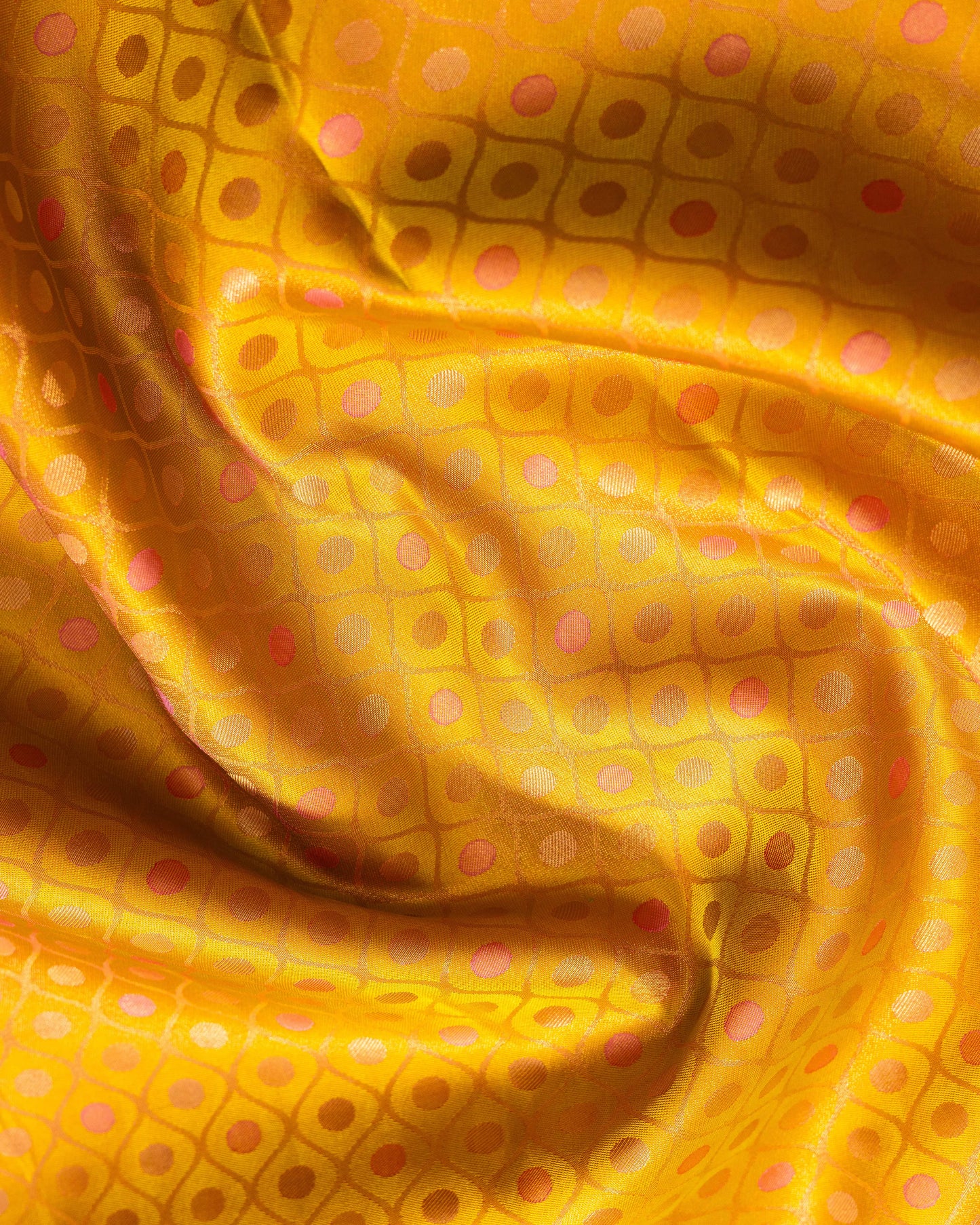 Lemonish Olive With Pink Pallu Pure Silk Signature Blend Saree