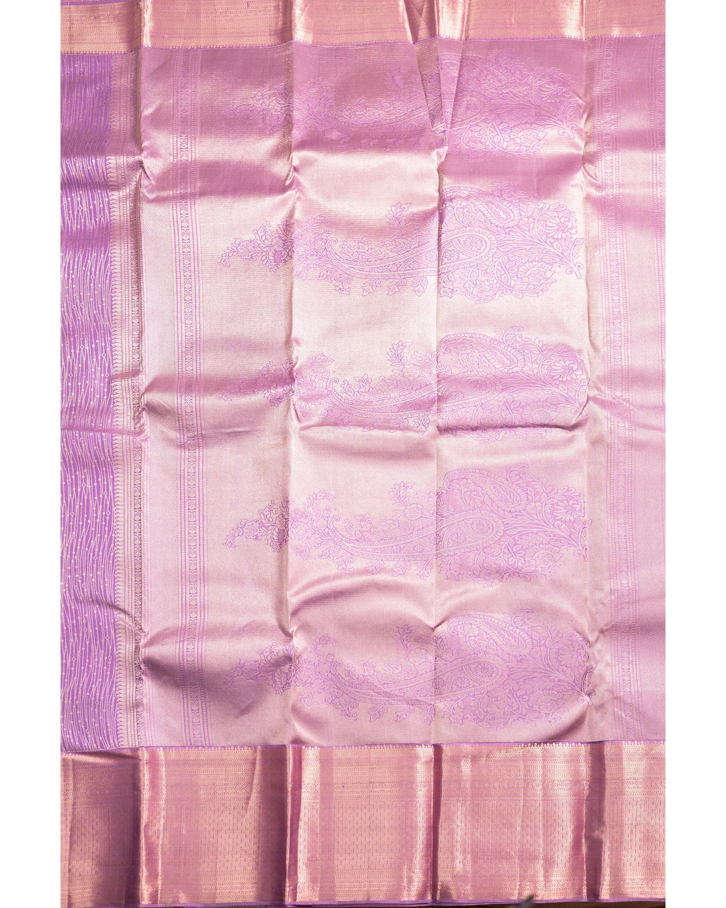 Lavender With Self Colour Pallu Pure Silk Wedding Saree