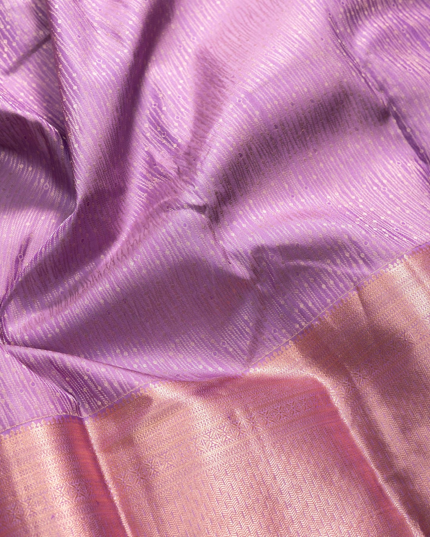 Lavender With Self Colour Pallu Pure Silk Wedding Saree