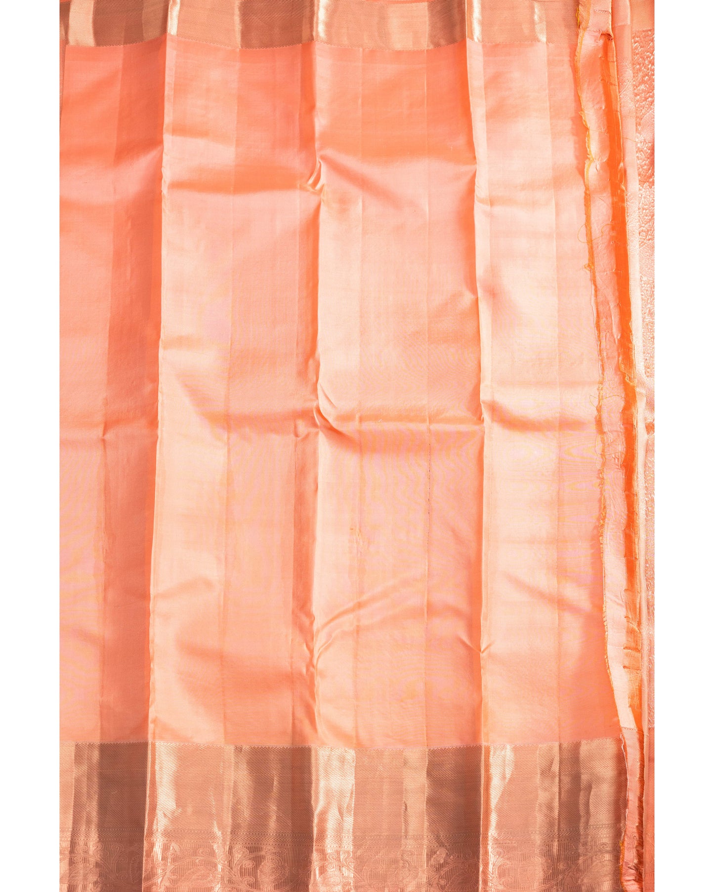 Peach With Self Colour Pallu Pure Silk Wedding Saree
