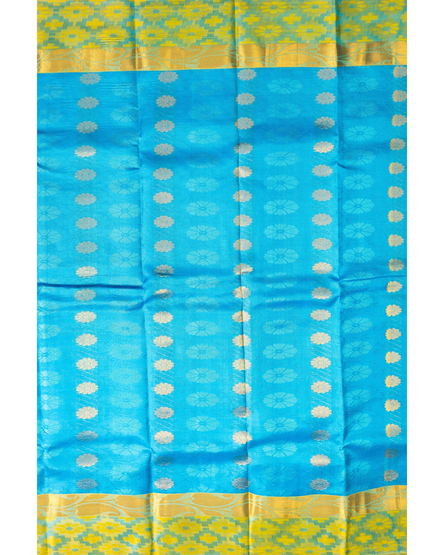 Sky Blue With Gold Colour Pallu Pure Silk Gift Saree