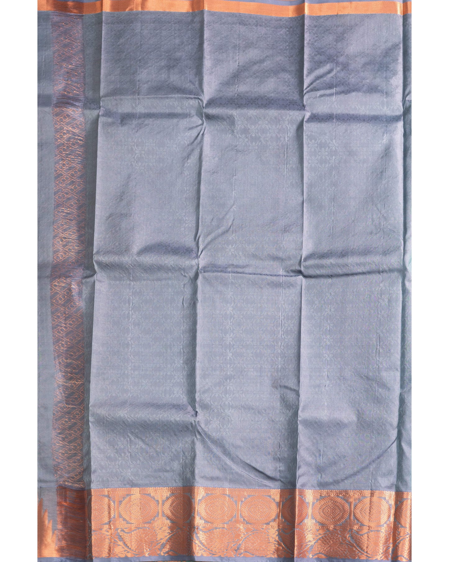 Sea Green With Ash Grey Pallu Pure Silk Gift Saree