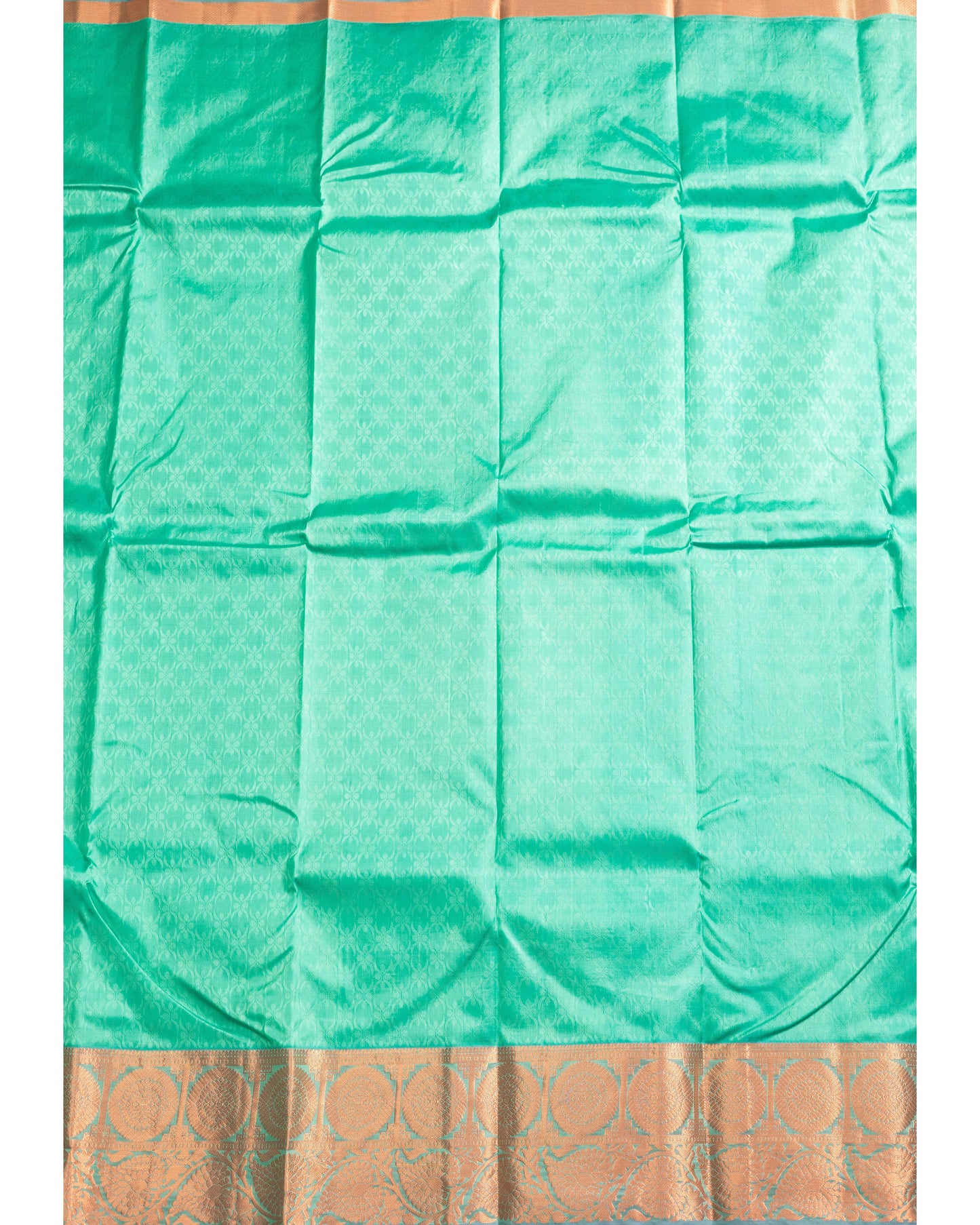 Sea Green With Ash Grey Pallu Pure Silk Gift Saree