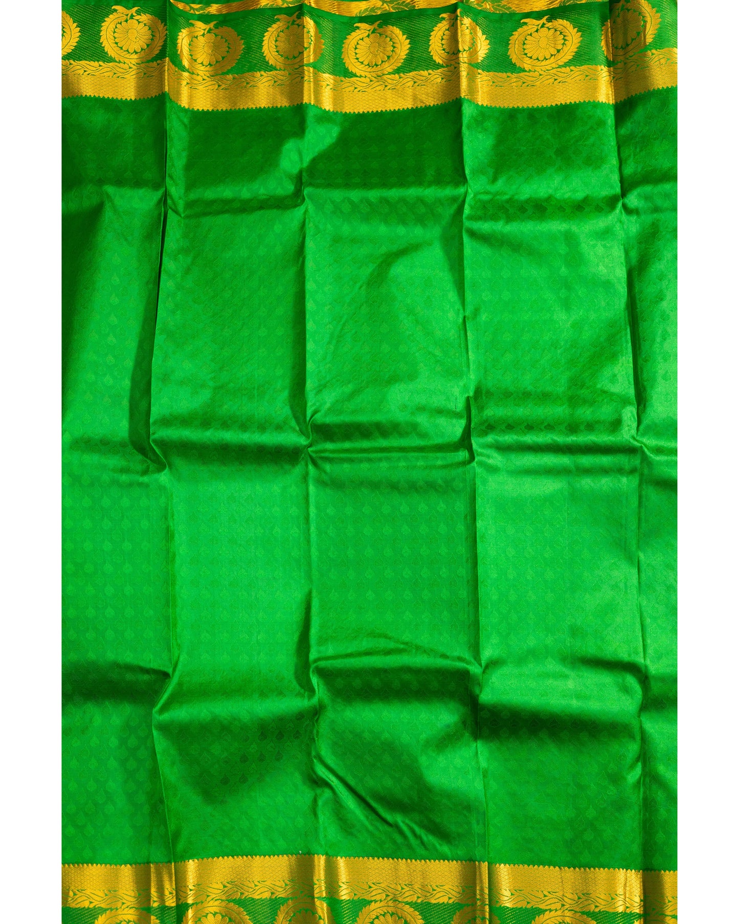 Goldish Pink With Green Pallu Pure Silk Gift Saree