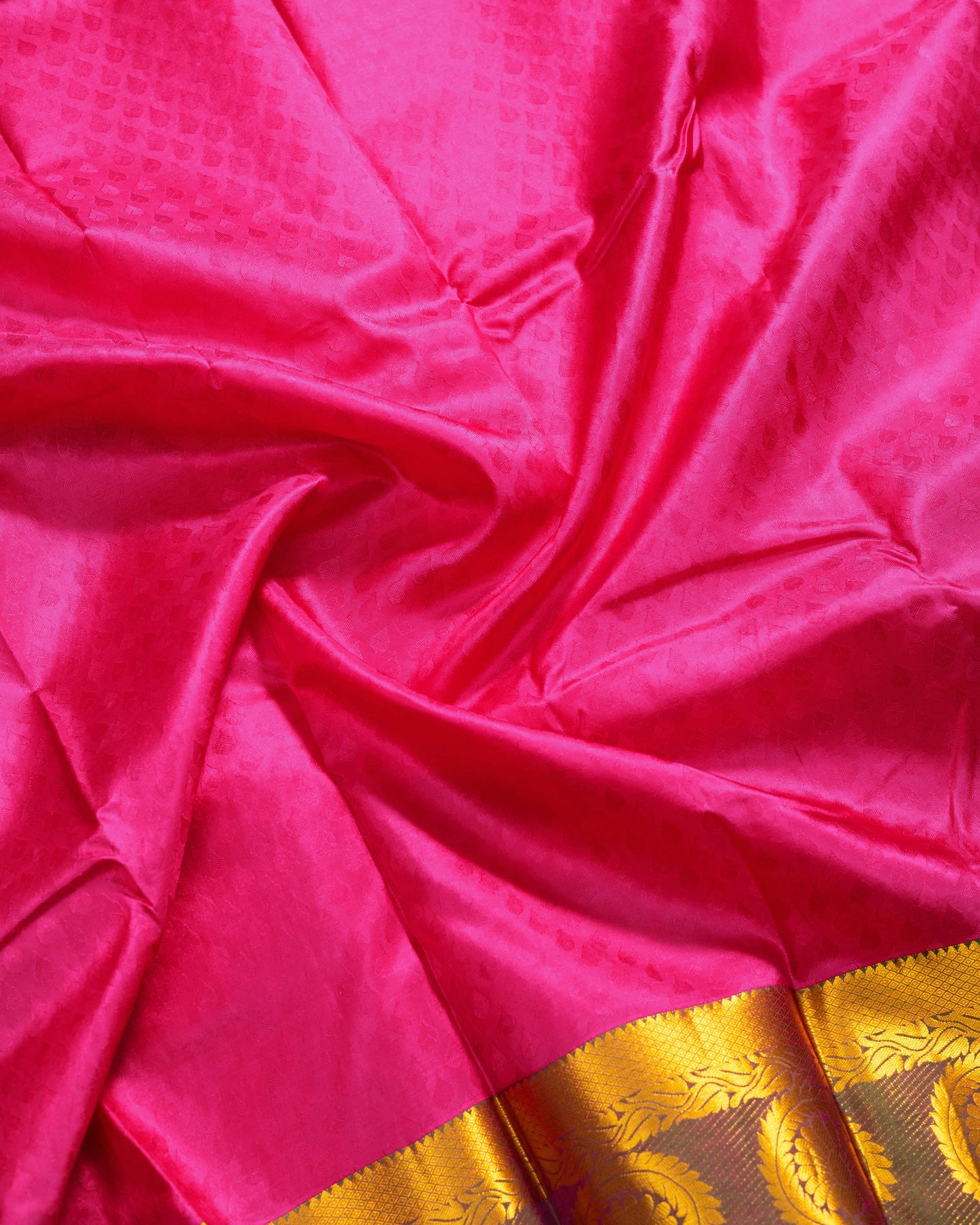 Magenta With Green Pallu Pure Silk Gift Saree