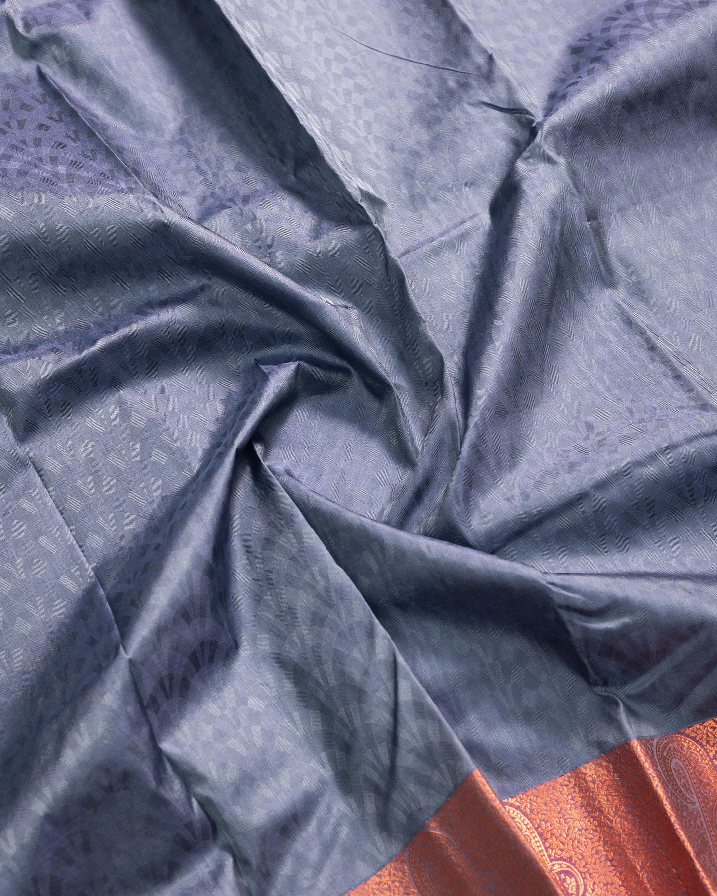 Ash Grey With Rani Pink Pallu Pure Silk Gift Saree