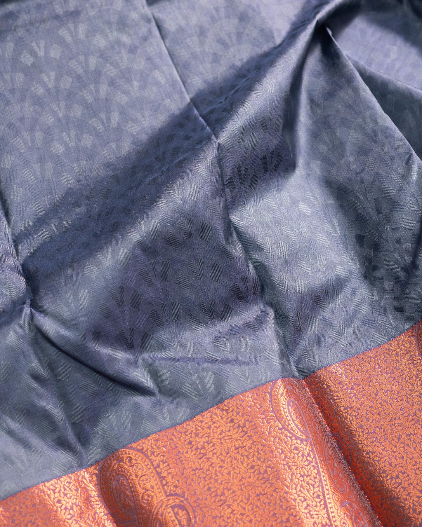Ash Grey With Rani Pink Pallu Pure Silk Gift Saree
