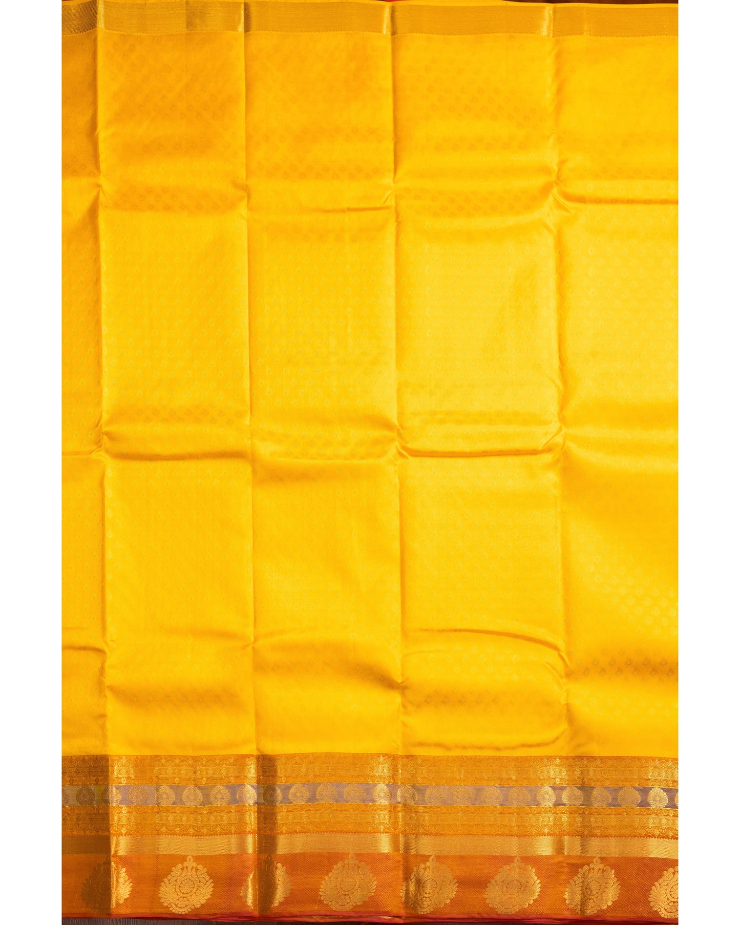 Lemon Yellow With Rani Pink Pallu Pure Silk Gift Saree