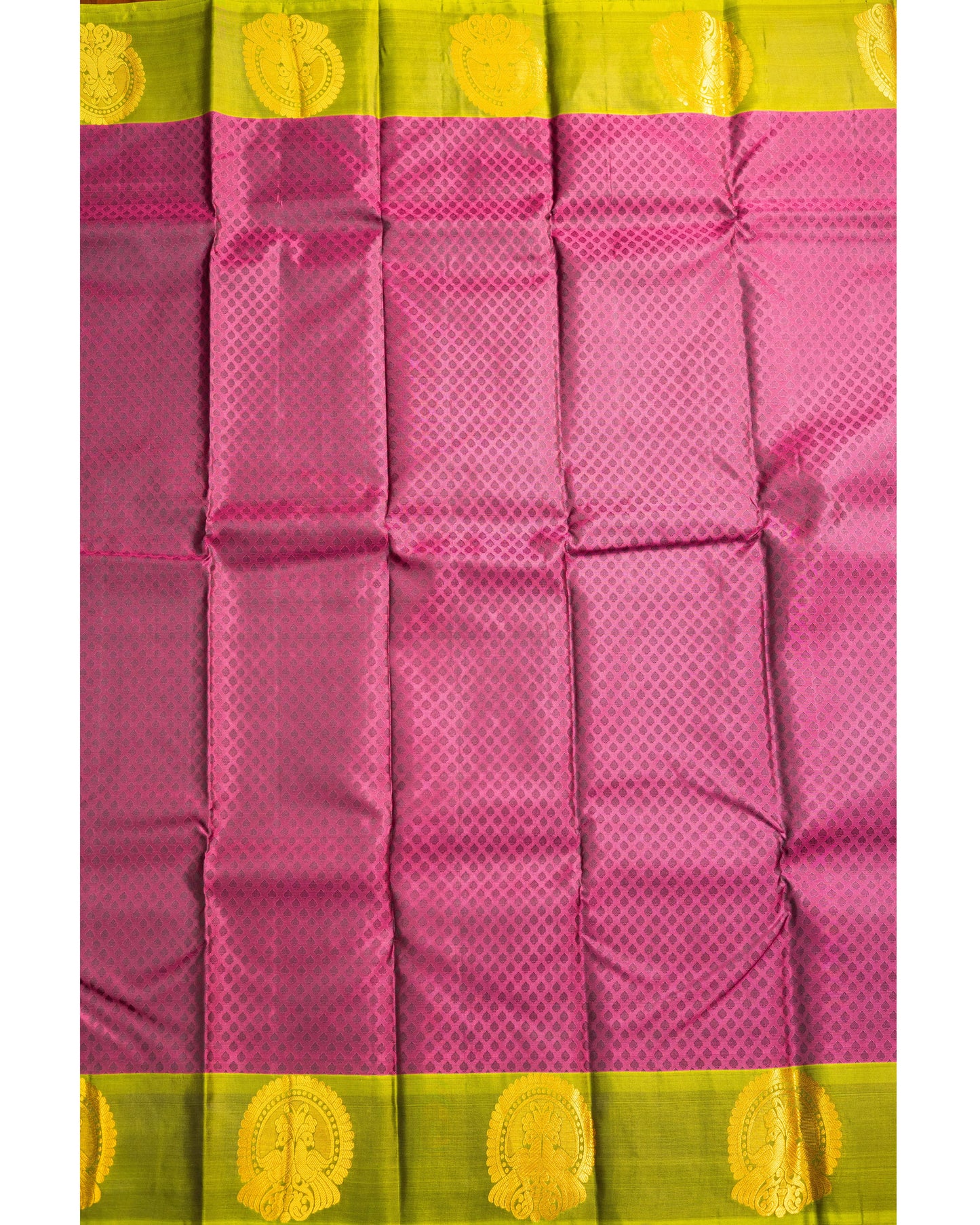 Grape With Olive Green Pallu Pure Silk Gift Saree