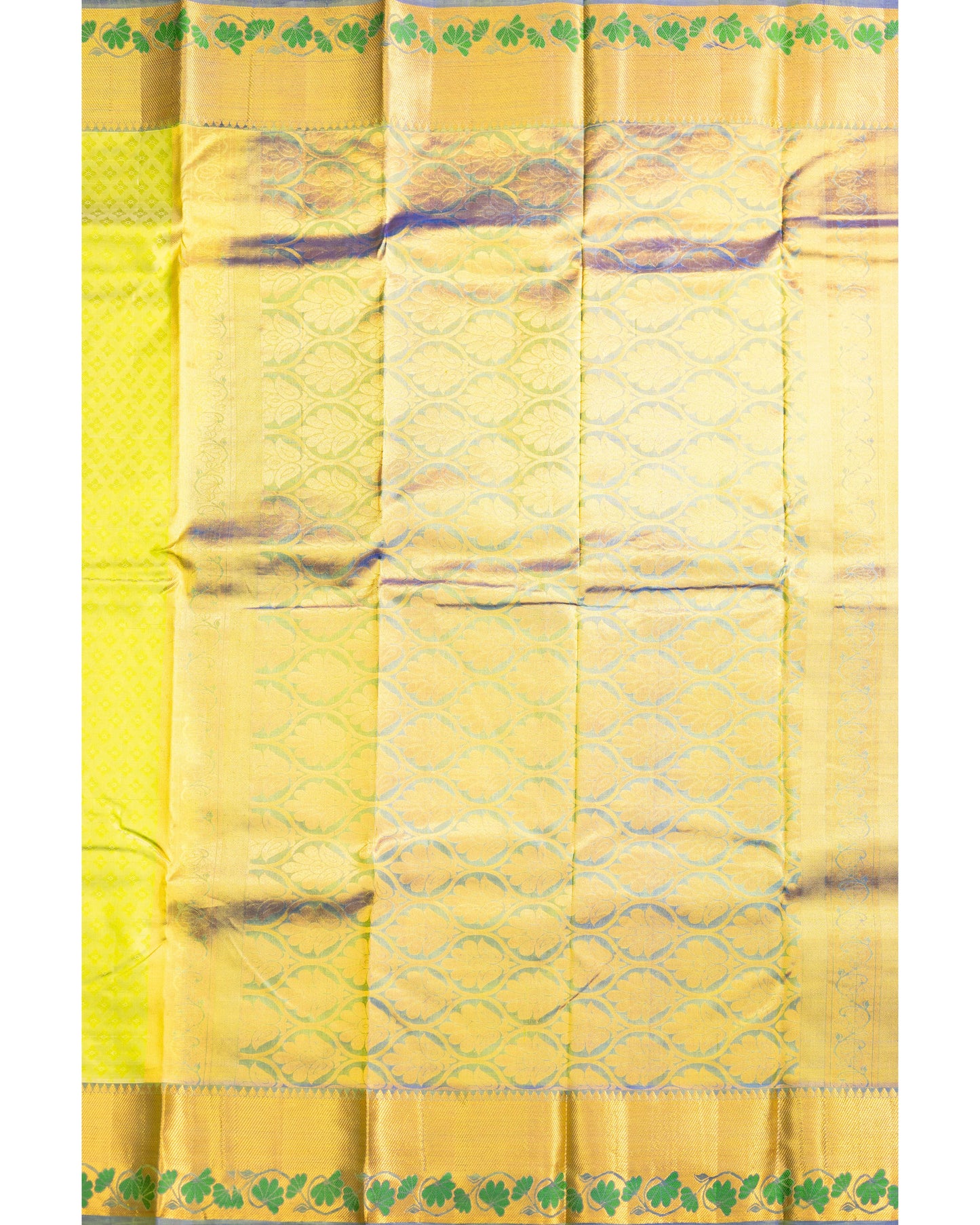 Pastel Pista Green With Blueish Green Pallu Pure Silk Gift Saree