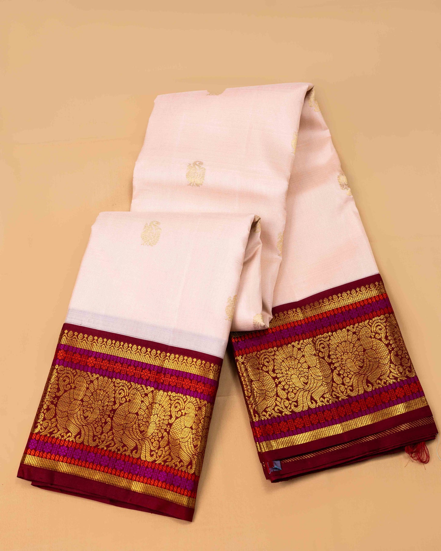 WOVEN ATTACHED MAROON BORDER, BRIGHT SANDAL