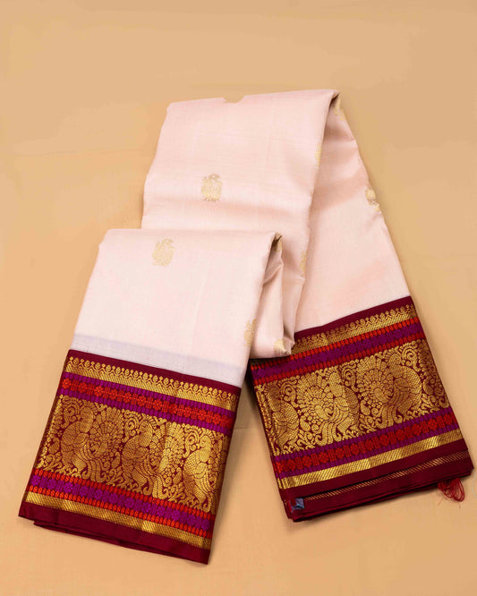 WOVEN ATTACHED MAROON BORDER, BRIGHT SANDAL