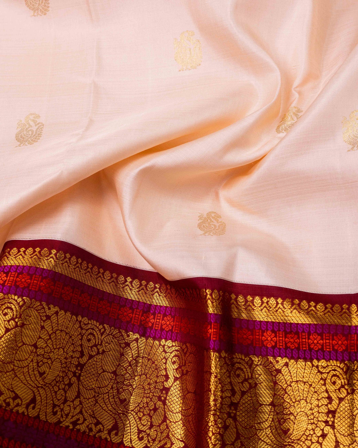 WOVEN ATTACHED MAROON BORDER, BRIGHT SANDAL