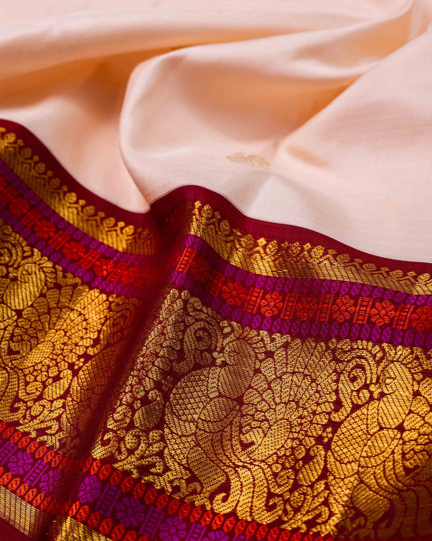 WOVEN ATTACHED MAROON BORDER, BRIGHT SANDAL