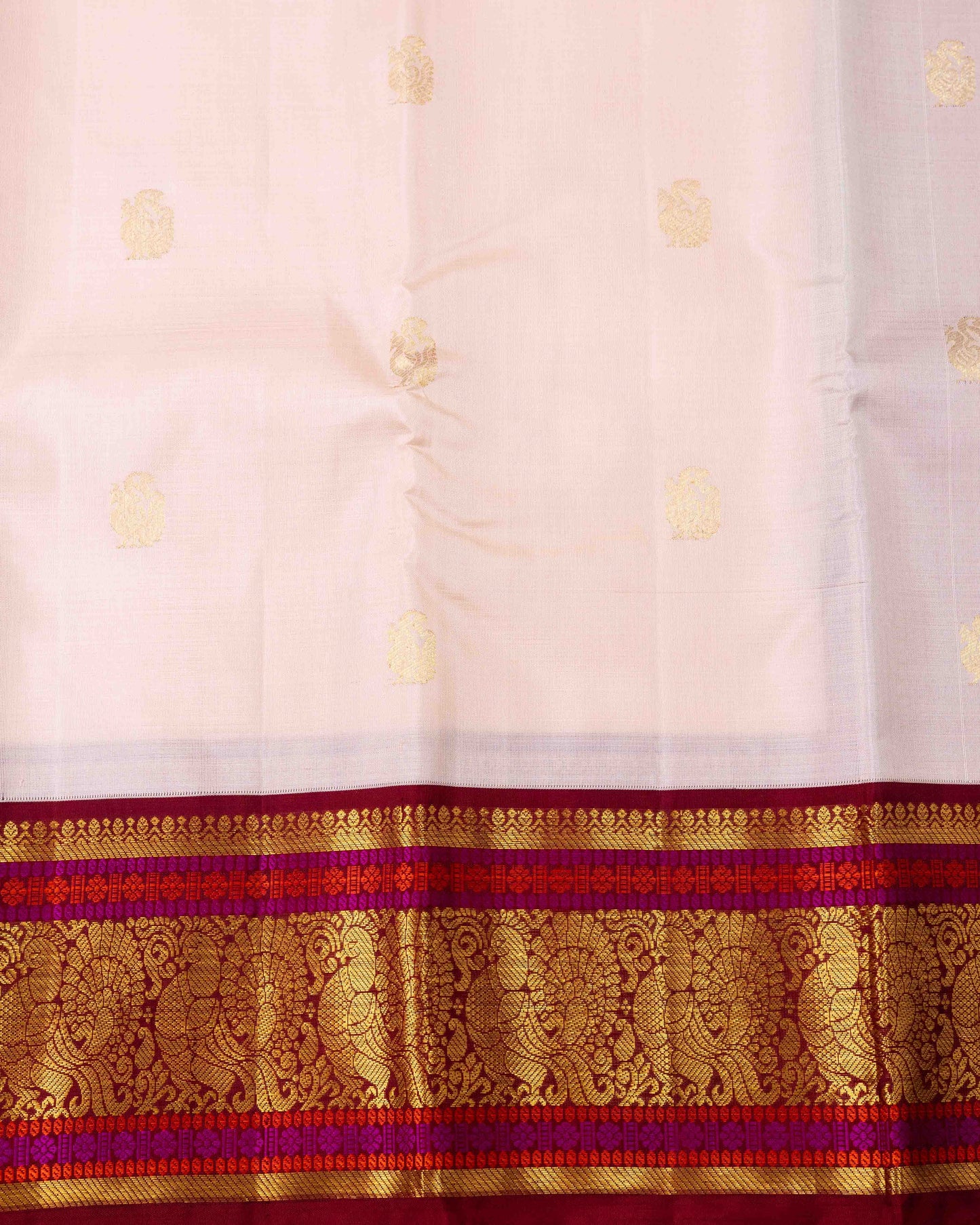 WOVEN ATTACHED MAROON BORDER, BRIGHT SANDAL