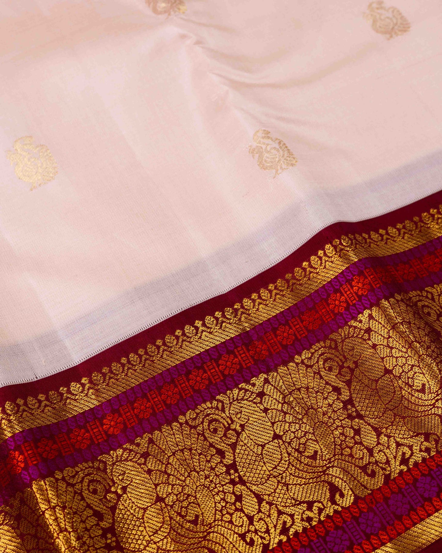 WOVEN ATTACHED MAROON BORDER, BRIGHT SANDAL