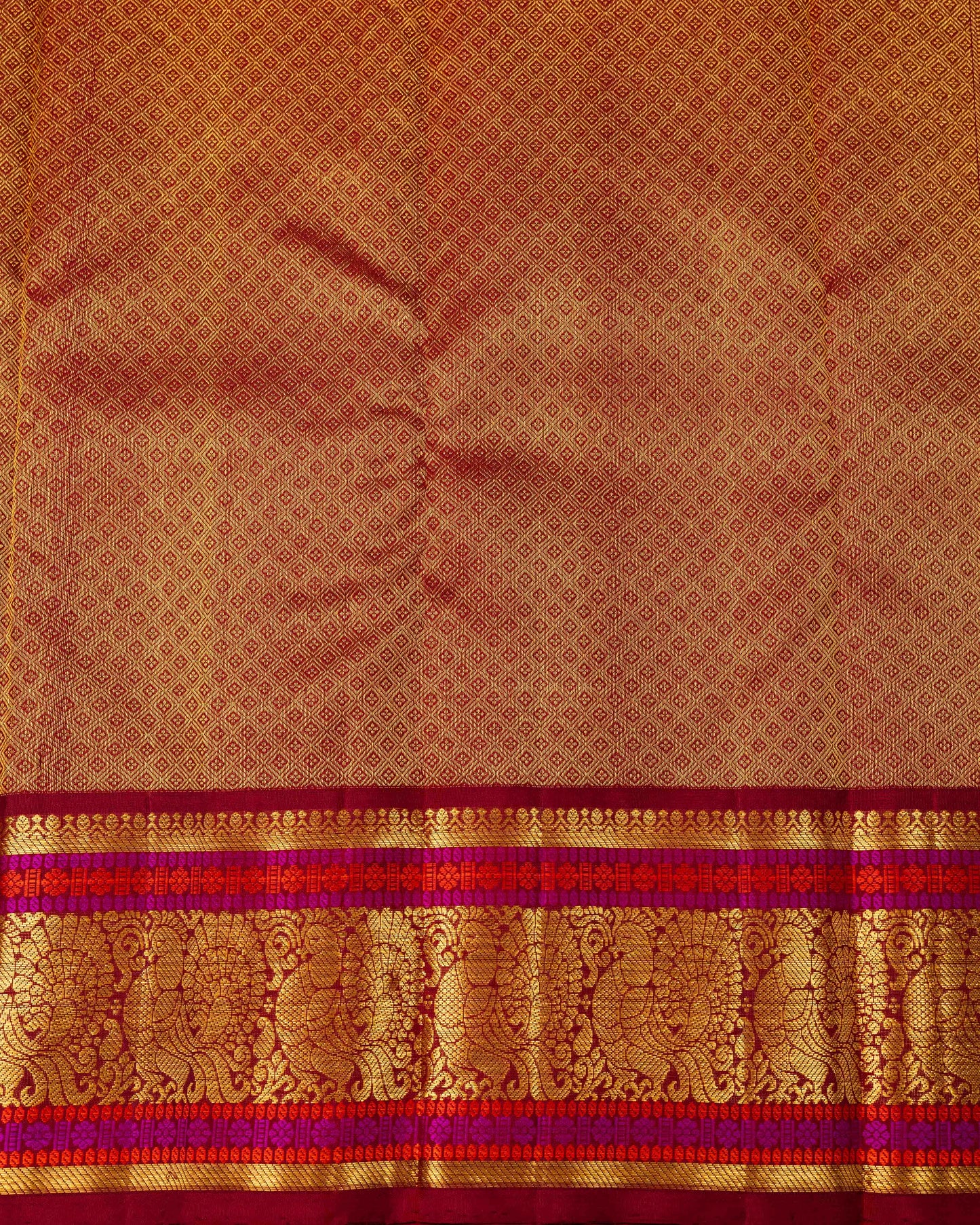 WOVEN ATTACHED MAROON BORDER, BRIGHT SANDAL