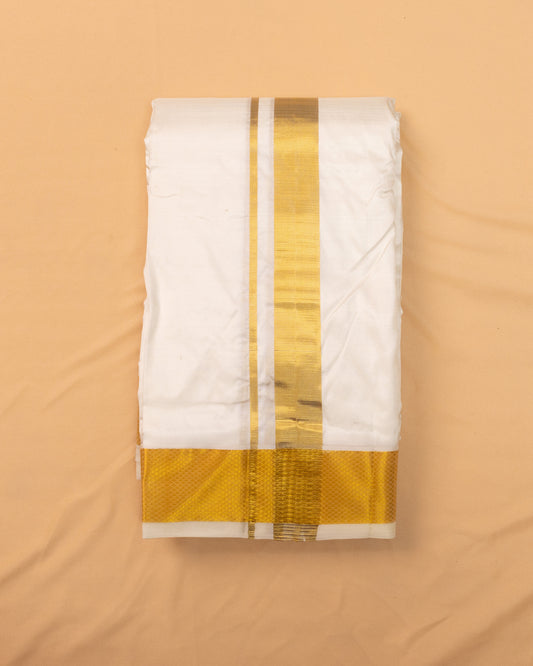 Half White Pure Mix Dhoti