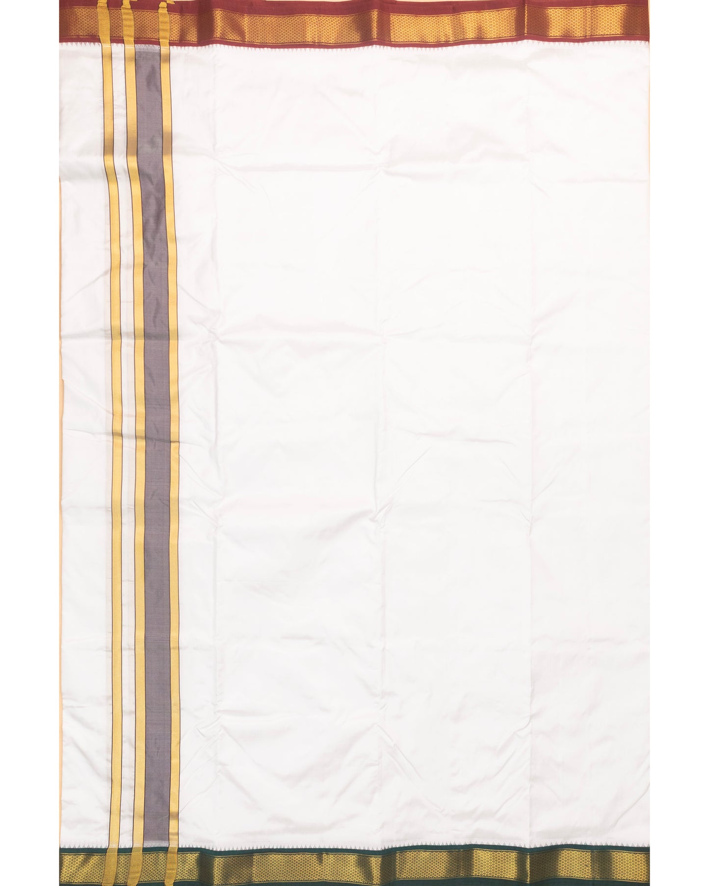 White Pure Silk Dhoti
