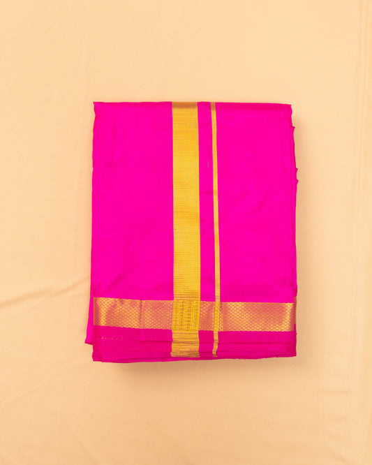 Pink Pure Silk Dhoti