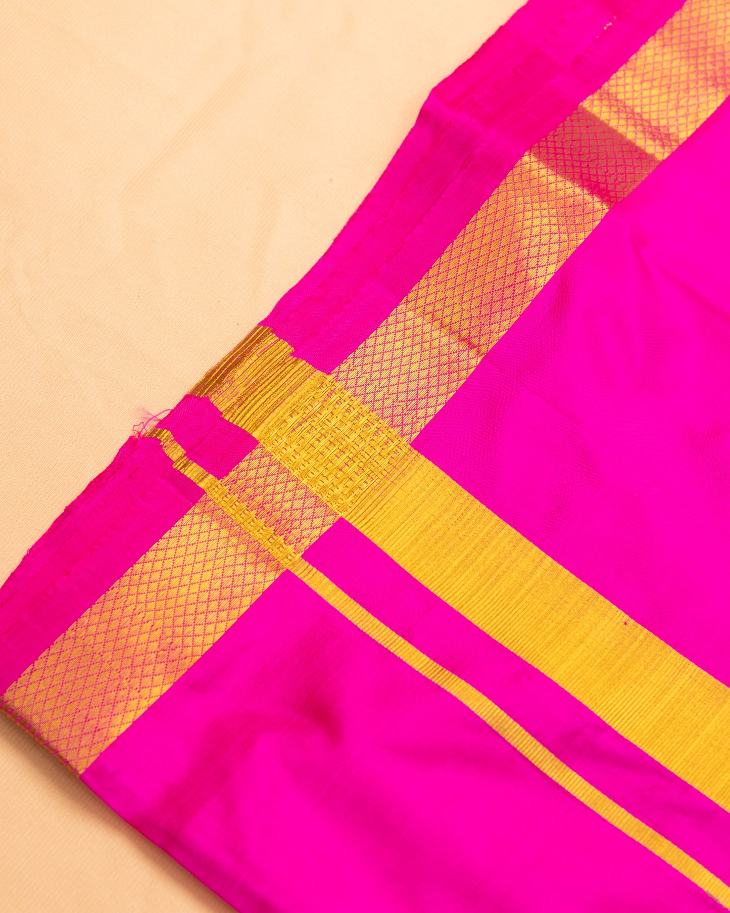 Pink Pure Silk Dhoti