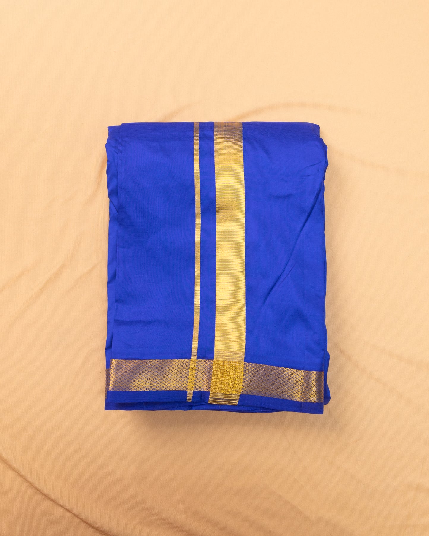 Royal Blue Pure Silk Dhoti