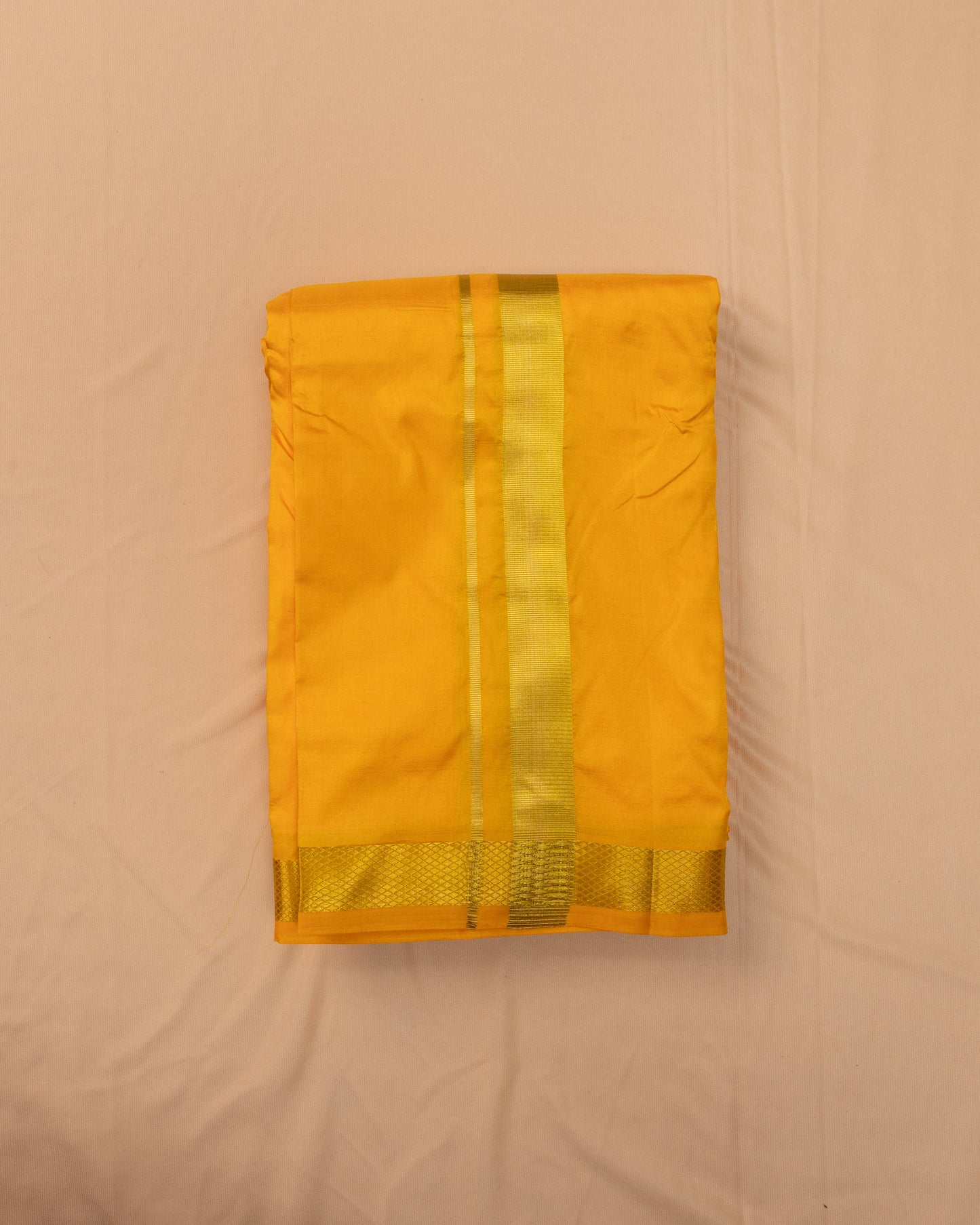 Mango Yellow Pure Silk Dhoti