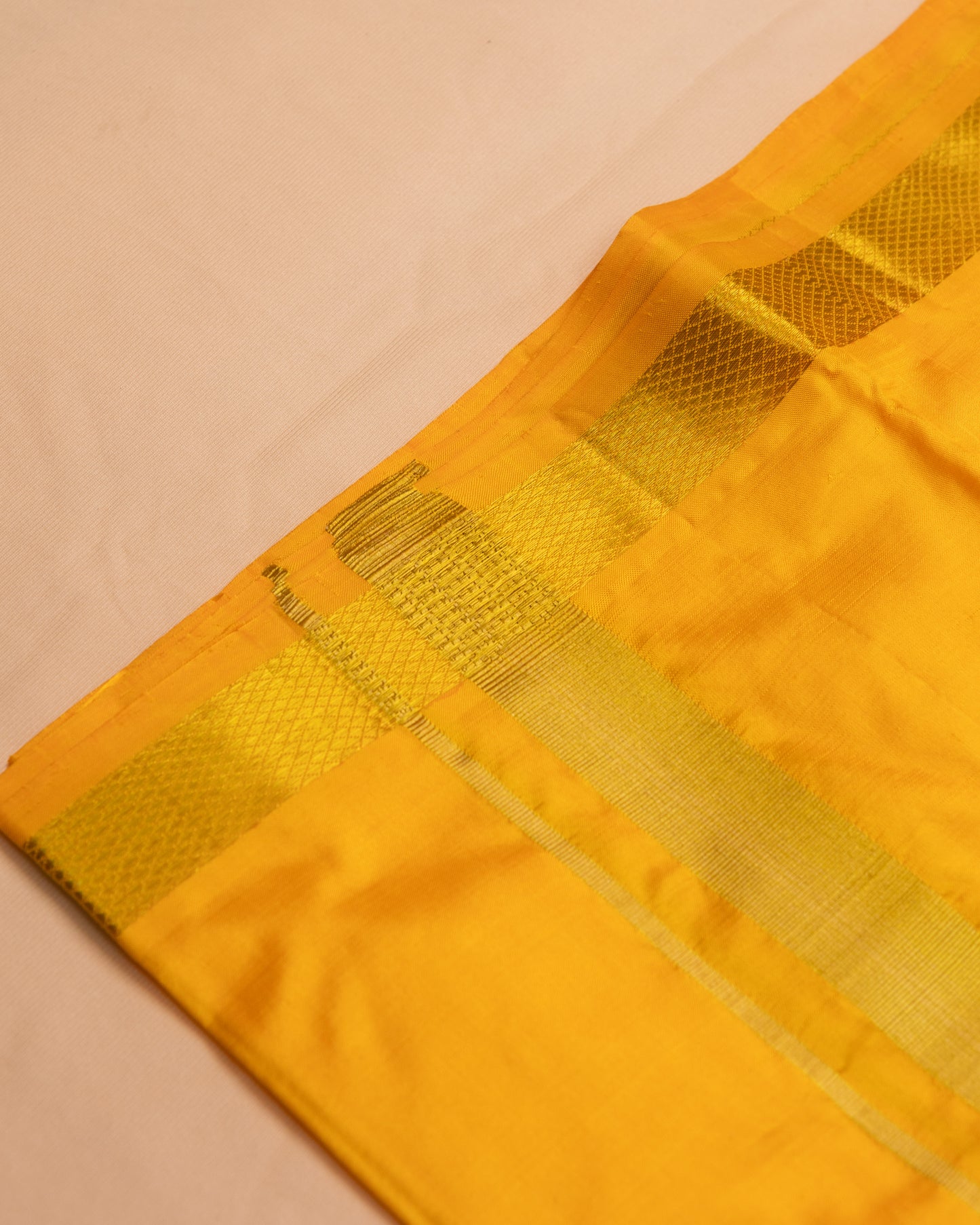 Mango Yellow Pure Silk Dhoti