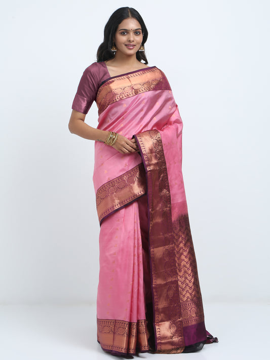 Dusty Blossom Silk Saree