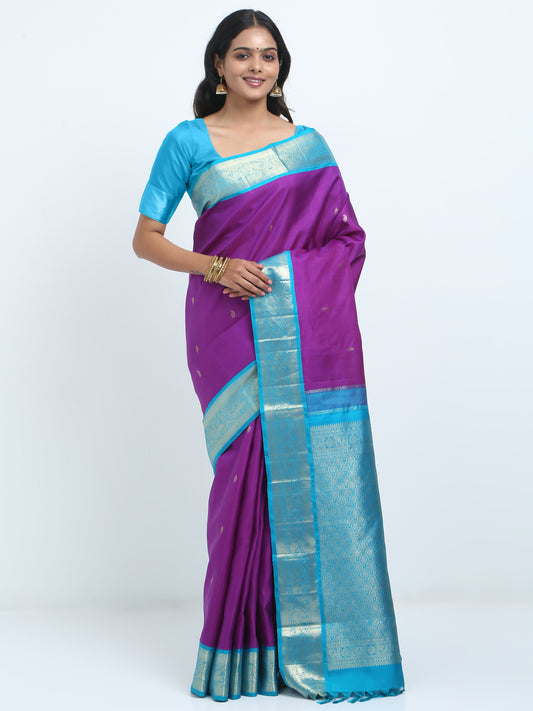 Mulberry Sunset Silk Saree