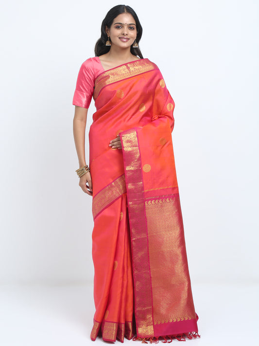 Ruby Ember Silk Saree