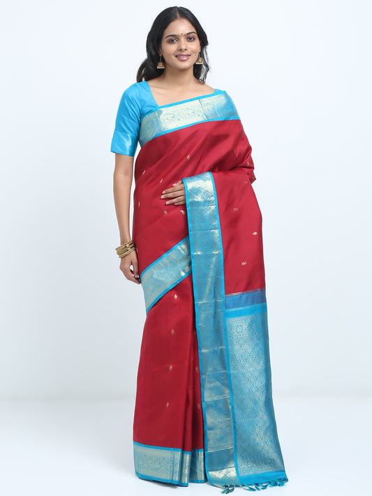 Terracotta Elegance Silk Saree