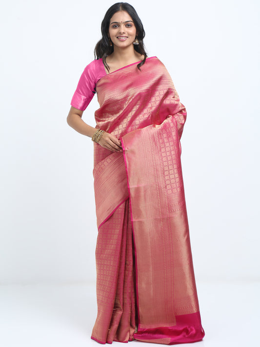 Vibrant Rani Body With Rani Pallu Kanchipuram Pure Silk ( SMS 37 )