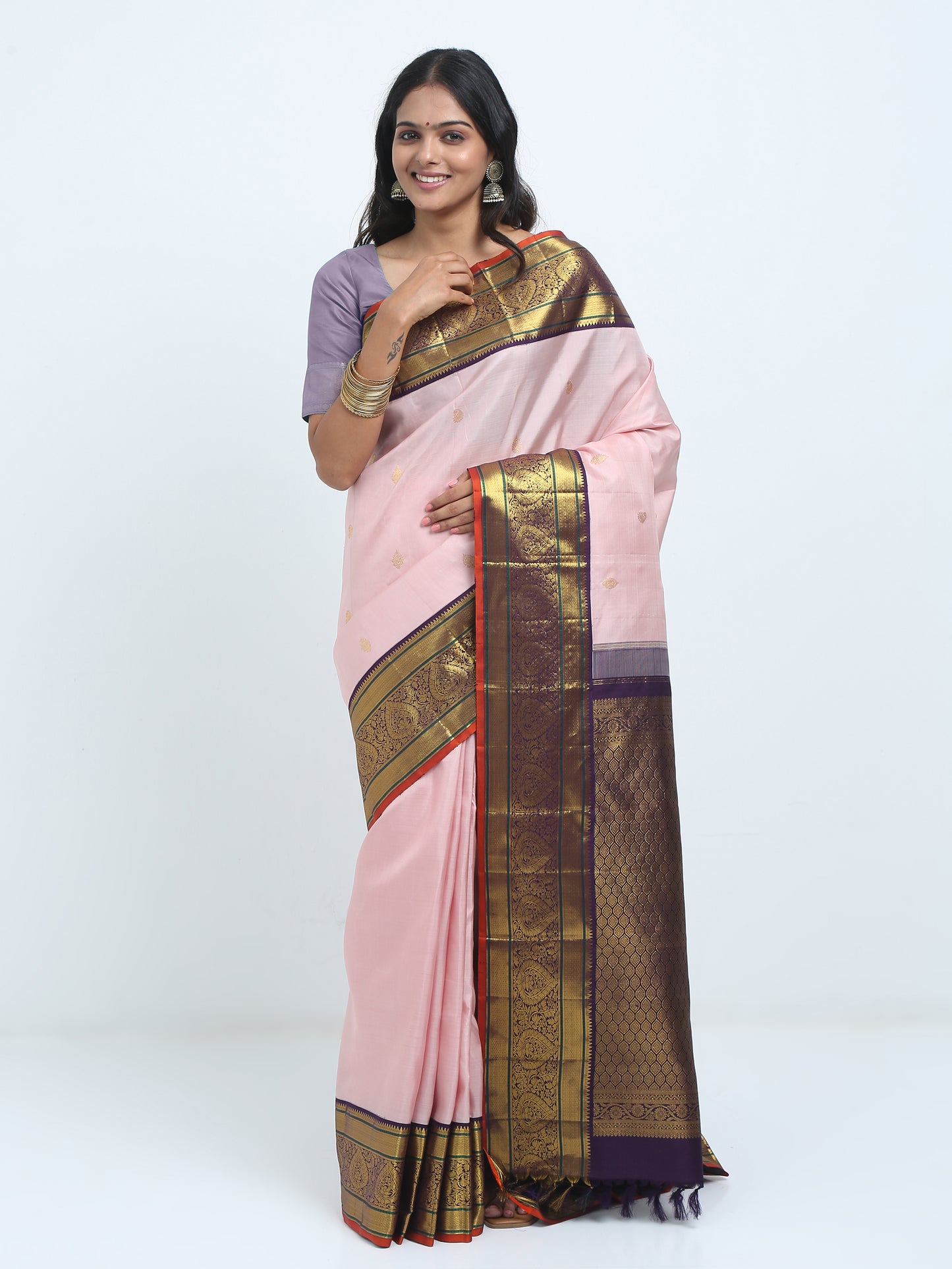 Blush Mauve Silk Saree