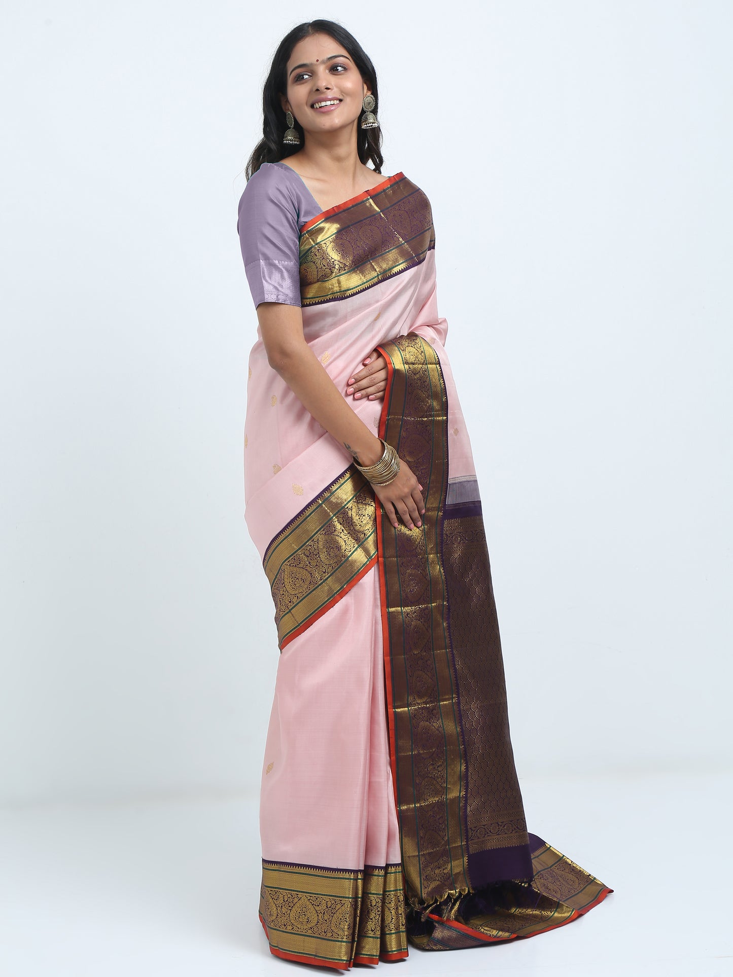 Blush Mauve Silk Saree