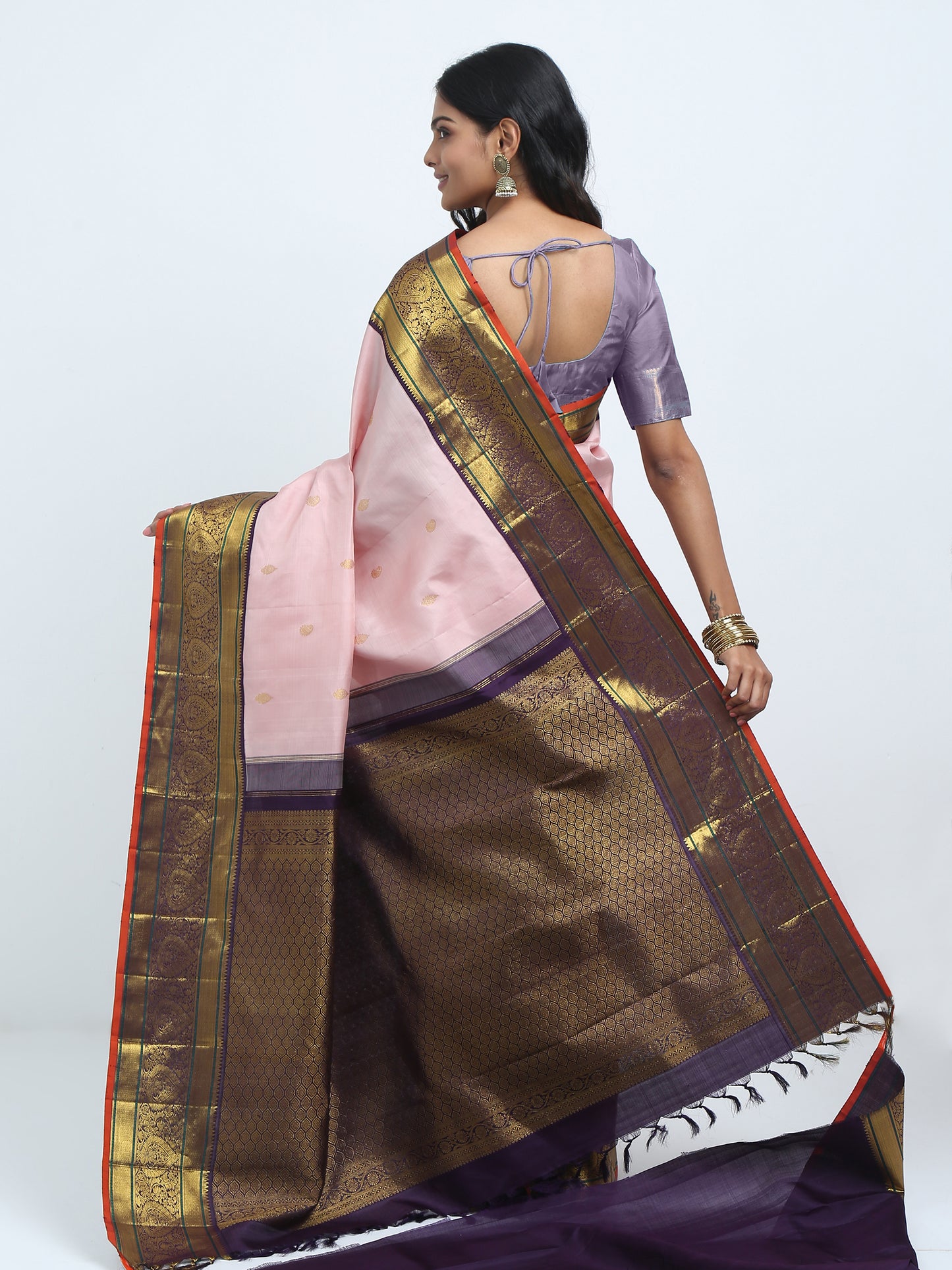 Blush Mauve Silk Saree